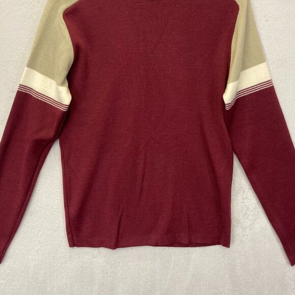 Vintage Topher Colins Canada Wool Blend Sweater Raglan Sleeve Mens Medium M Red - Picture 6 of 16